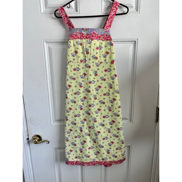 Vintage y2k Hanna Andersson Womens Floral Pinafore Dress size 10 - Picture 2 of 6
